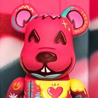 Custom Bearbrick 400% by Topo "Inner Rose" - Thumbnail 1