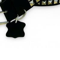 Pyramid Studded Belt Genuine Leather Black Mens Belt For Jeans With Silver Buckle - Thumbnail 3