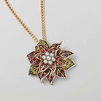 Timeless Poinsettia Necklace - FINAL SALE - Thumbnail 2