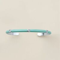Sleek Enamel CZ Cuff Bracelet Set - FINAL SALE - Thumbnail 3