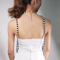 Banquet Dress Beaded Necklace – Elegant Fashion Sweater Chain for Women | Plastic & Resin Bead Statement Accessory - Thumbnail 4