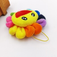 Sunflower Plush Pendant β Cute Grab Machine Flower Keychain Accessory | Soft Short Plush Bag Charm Toy (9cm) - Thumbnail 3