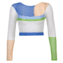 Y2K CROCHET TOP ( NEON GREEN + BLUE ) -4