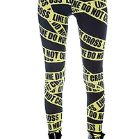 POLICE LINE DO NOT CROSS LEGGINGS - Thumbnail 1