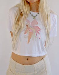 Fairy Baby Crop Tee · Libby Frame Illustration · Online