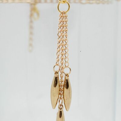 Women gold boot anklet chain strap bracelet tassel shoe leaf fringes charms