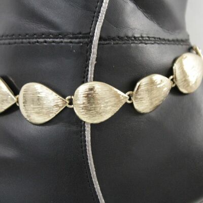 Western women boot chain anklet bracelet heel shoe gold drop charm sexy jewelry