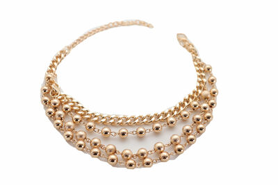 Women Gold Metal Chain Boot Bracelet Shoe Anklet Ball Wave Charm Comfortable