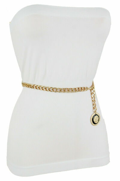Women Belt Hip Waist Gold Metal Chain Chunky Link Fancy Bling Lion Plus XL XXL