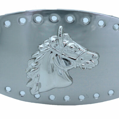 Men cowboy western fashion belt buckle silver metal rodeo horse texas accessory