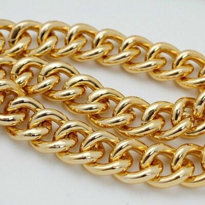 Men gold metal chain thick link hood long necklace bulky gangster bold hip hop 
