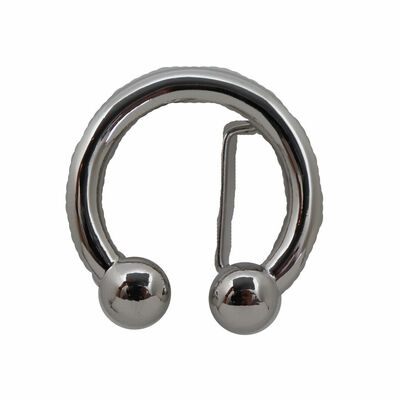Men silver metal belt buckle western cowboys fashion bull nose ring septum biker