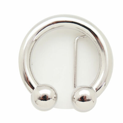 Men silver metal belt buckle western fashion cowboy nose ring bull septum round