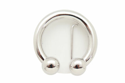 Men Silver Metal Belt Buckle Western Fashion Cowboy Nose Ring Bull Septum Round