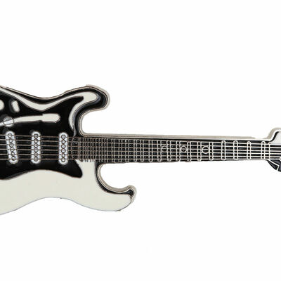 Men women electric guitar music silver metal belt buckle biker rocker fashion