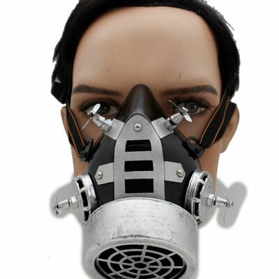 Men women half face costume gas mask steam punk future machine nuke halloween