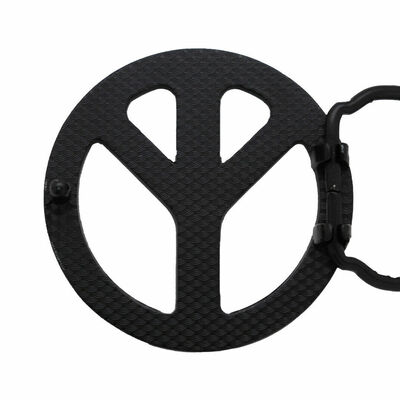 Men women round belt buckle black metal peace sign freedom motorcycle biker look