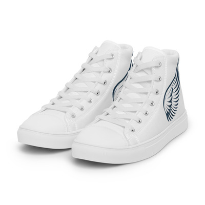 Mens high top canvas shoes wings