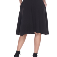 White Mark Women's High Waist Skater Skirt - Thumbnail 1