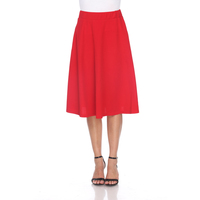 White Mark Women's High Waist Skater Skirt - Thumbnail 2