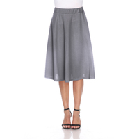 White Mark Women's High Waist Skater Skirt - Thumbnail 4