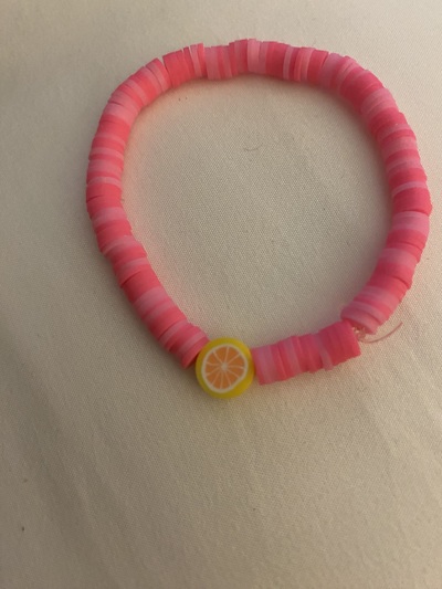 Pink Lemonade Clay Bracelet 
