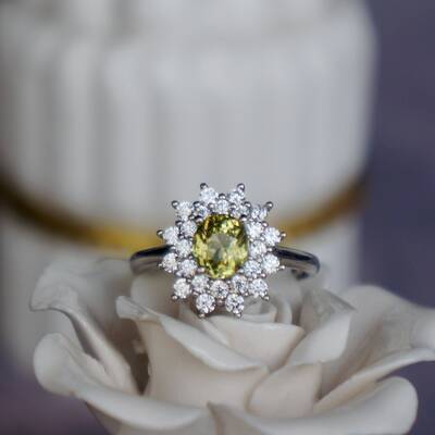 Super sparkling!!natural yellow mali garnet ring 925 sterling silver ring(us size 6) for engagement for anniversary for women