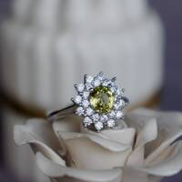 Super Sparkling!!Natural Yellow Mali Garnet Ring 925 Sterling Silver Ring(US size 6) for Engagement for Anniversary for Women - Thumbnail 4