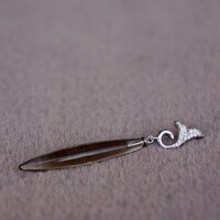 Natural Smoky Quartz Pendant 925 Sterling Silver Pendant Simple Pendant (buy 1 give 1 silver chain for free) - Thumbnail 2