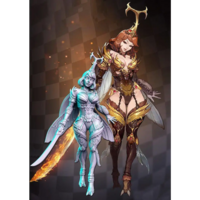 1/24 75mm 3D Print Model Kit Beautiful Girl Princess Warrior Fantasy Unpainted - Thumbnail 1