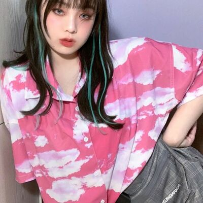 Cute and sweet sky cloud print blouses