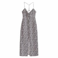 Elegant Daisy Print Sling Dress - Thumbnail 2
