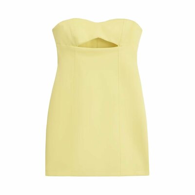 Temperament light mature tube top hollow short dress