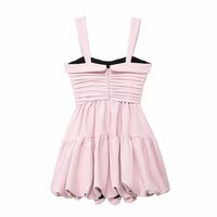 Draped Balloon Mini Slip Dress - Thumbnail 1