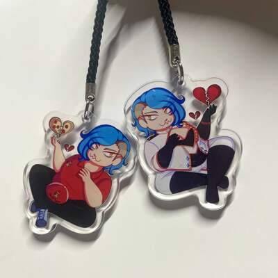 Original character - sexy pizza delivery service acrylic charms
