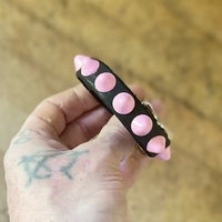 Pink Standard British Stud Wristband - Thumbnail 1