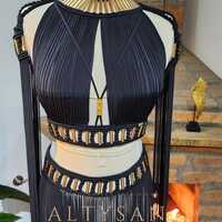Amunet dress, festival outfit, rave outfit, burning man, festival clothing, maxi dress, festival clothing, beach dress, goddess dress, rave. - Thumbnail 2