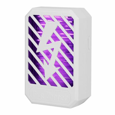 Plug-in bug zapper: uv mosquito killer lamp - harmless, odorless, noiseless - trap & repellent - removes flies, mosquitoes - pack of 1-white