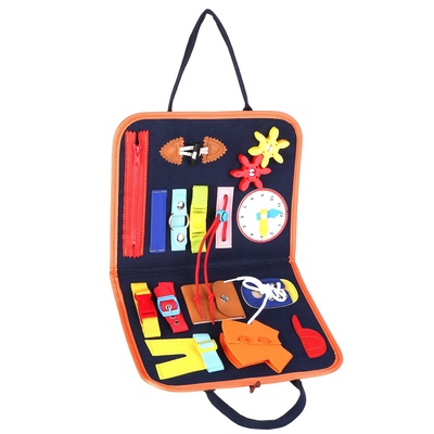 Kids Busy Board Sensory Activity Board Preschool Learning Toys Montessori Educational Gift for 1-6 Years Old Baby Toddler Girls Boys-Multi