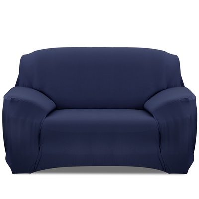 Sofa cover printed stretch sofa furniture cover soft sofa slipcover polyester furniture protector cover-navy blue-2-seat