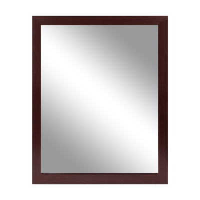 Wall Mount Mirror 11.8x15.7Inch Wood-Like Frame Rectangle Modern Hanging Mirror for Bathroom Bedroom Living Room-Red-30 x 40cm