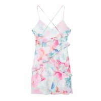 Tiered embellished print mini dress - Thumbnail 1
