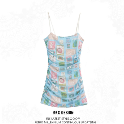 Cute cartoon print slim sexy hip skirt - Thumbnail 4
