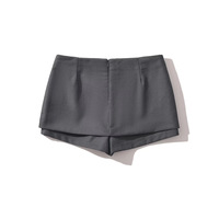 Sexy low waist suit skirt retro design side slit anti-exposure hip miniskirt - Thumbnail 1