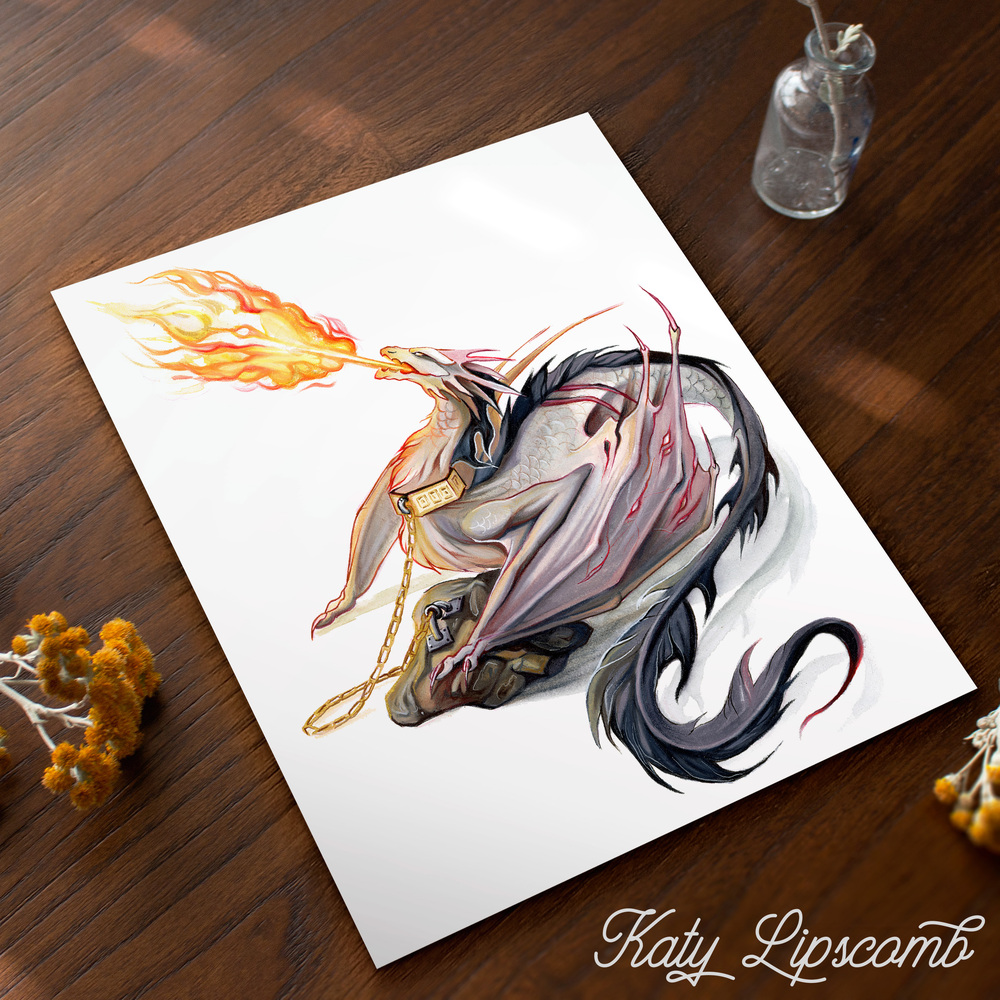 Chained Dragon - Print · Katy Lipscomb LLC · Online Store