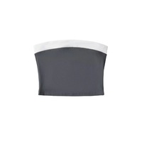 Strapless contrast color bandeau vest - Thumbnail 1
