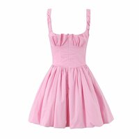 Flower Bud Suspender Dress Sweet Sexy Slim Fit Ballet Tutu - Thumbnail 1