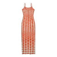 Sexy Polka Dot Knitted Slip Dress - Thumbnail 5