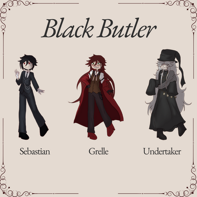 Black butler stickers