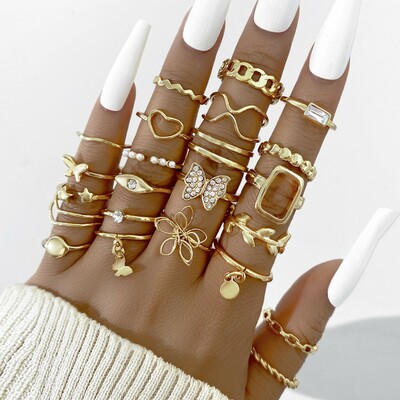  women's daily parties fashion jewellery women's ring set  - Thumbnail 2